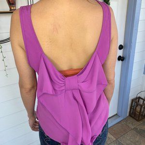 Purple bow tank